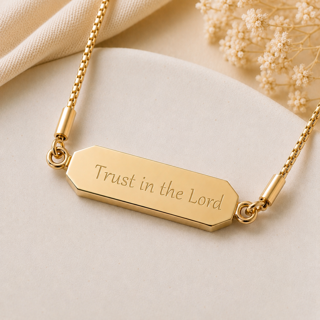 Trust in the Lord Faith Flip Necklace