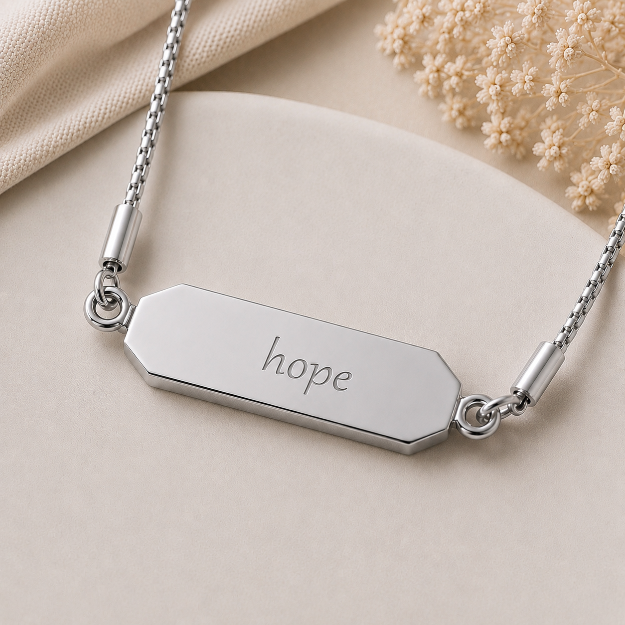 Hope Faith Flip Necklace