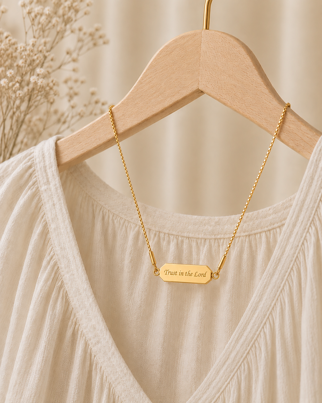 Trust in the Lord Faith Flip Necklace