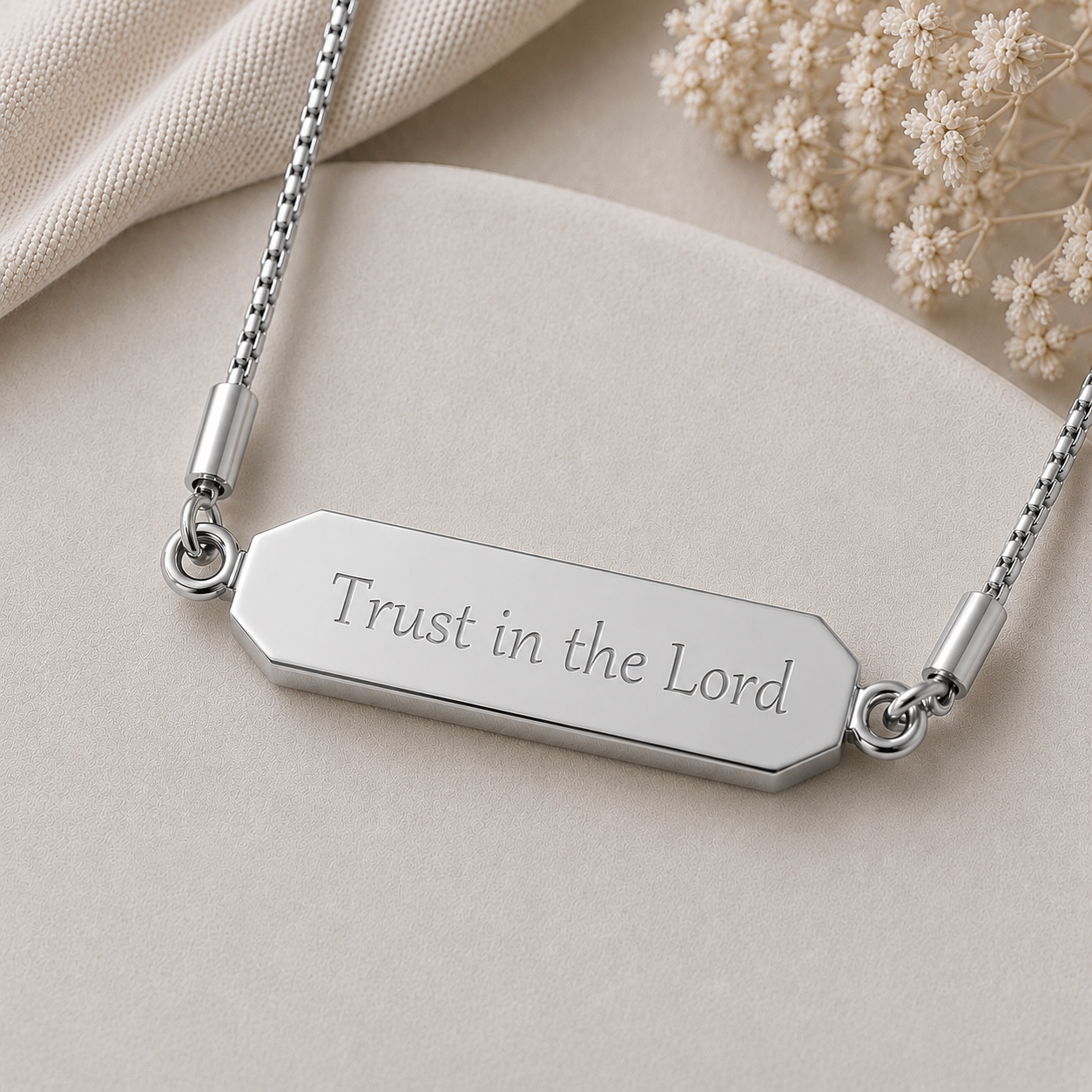 Trust in the Lord Faith Flip Necklace