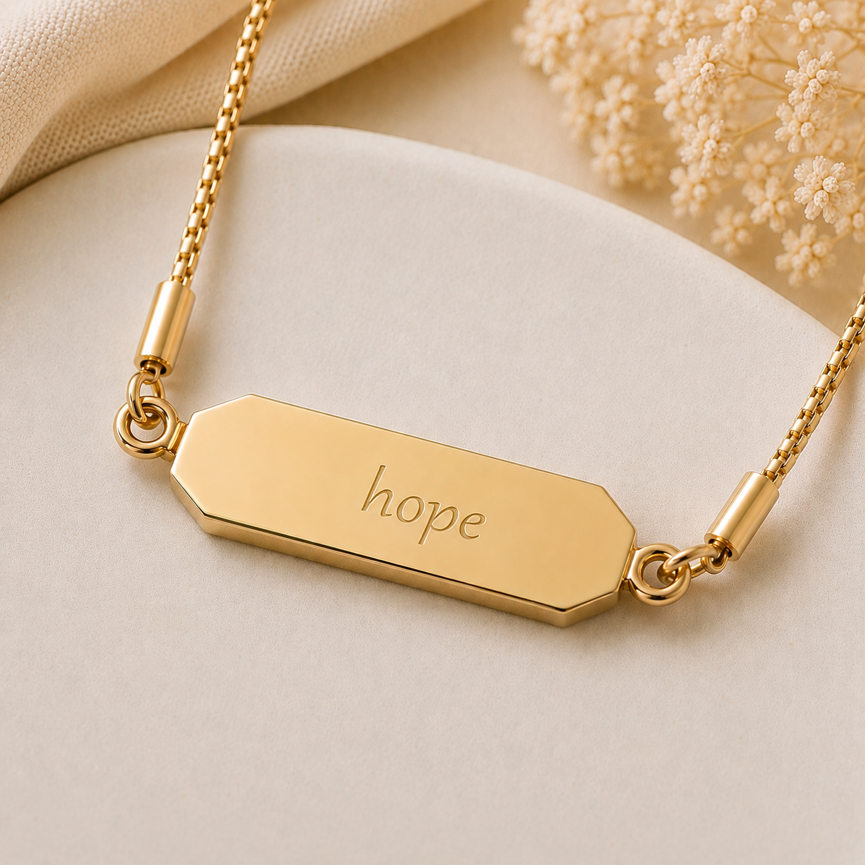 Hope Faith Flip Necklace