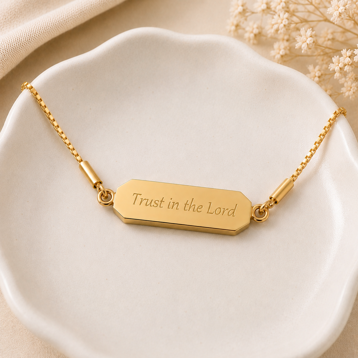 Trust in the Lord Faith Flip Necklace