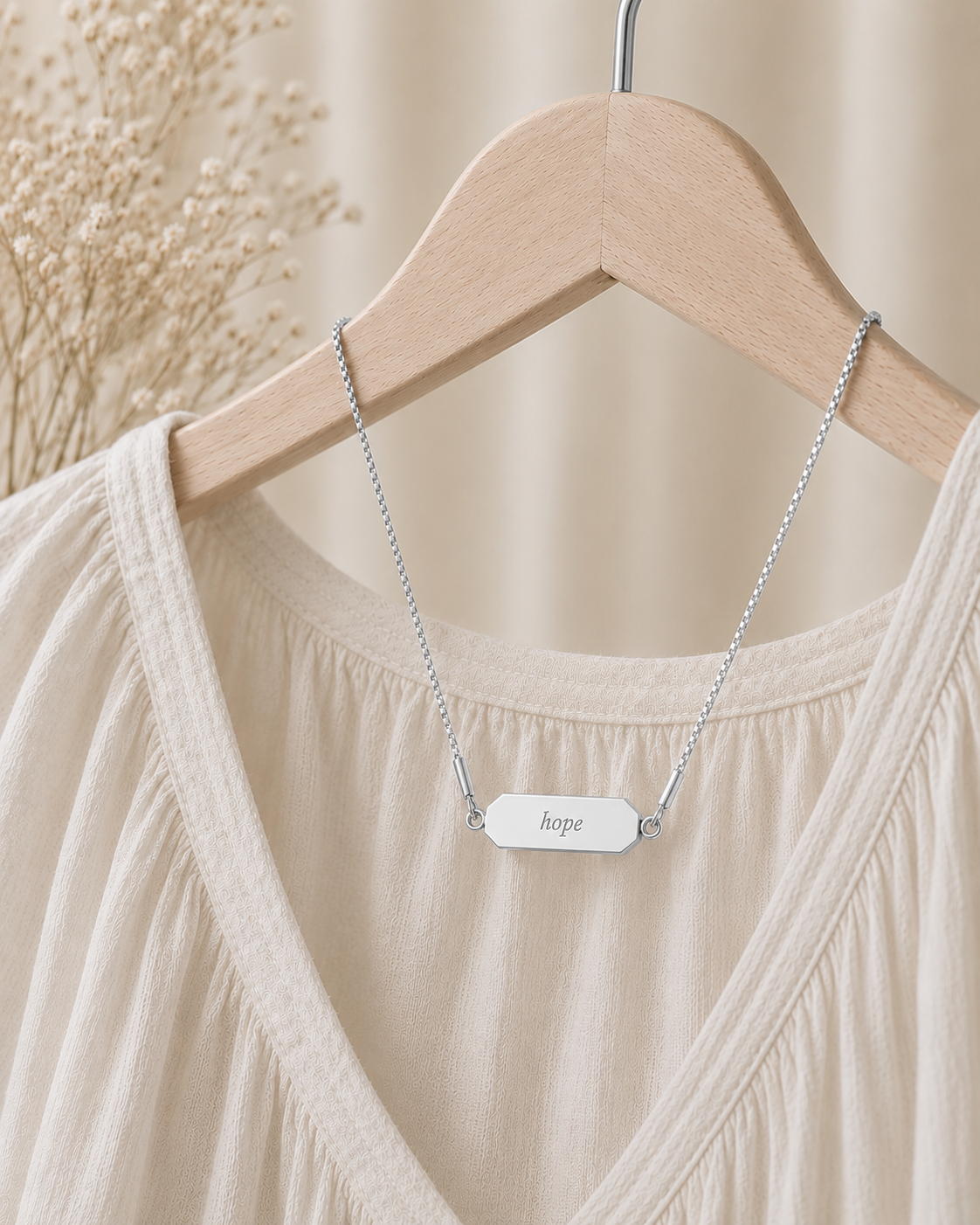 Hope Faith Flip Necklace