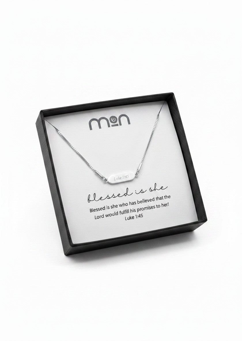 Blessed Is She Faith Flip Necklace