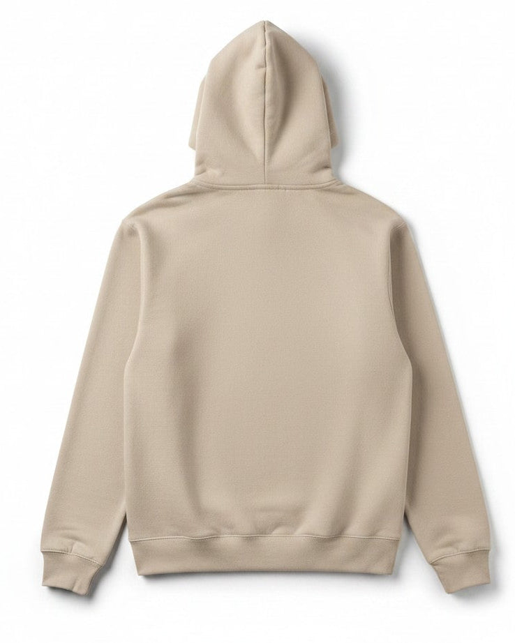 Beige hoodie on a white background