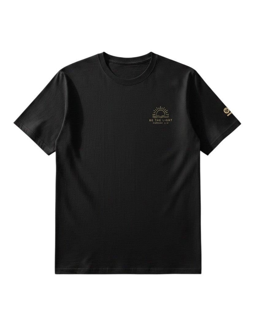 Black long-sleeve polo shirt on a white background